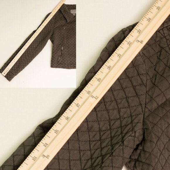 MARRAKECH - Black Quilted Moto Jacket - Full Zip - Size XS Womens - Picture 10 of 15